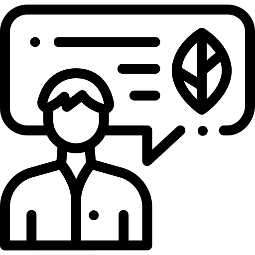 Green speech bubble green campaign icon