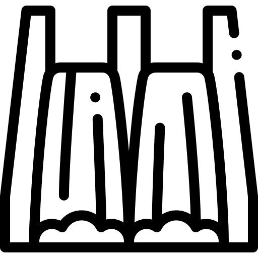 Hydro power sustainable dam water icon