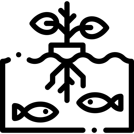 Sprout fish aquarium plant icon