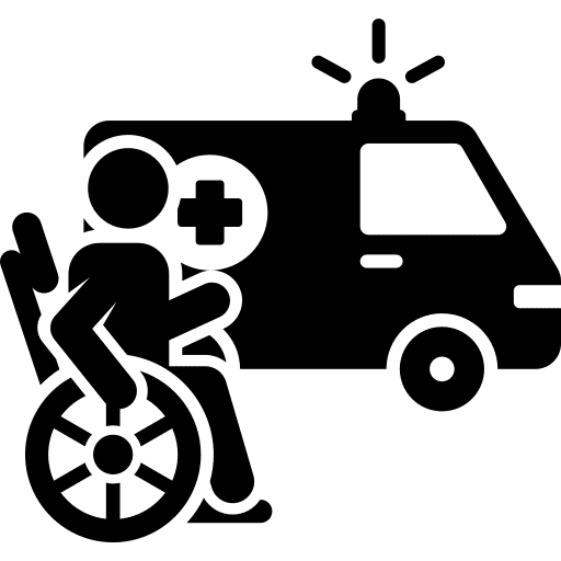 Assistance healthcare and medical ambulance assistance icon