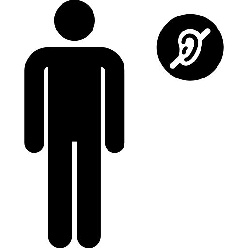 Deaf diversity disabled silence icon