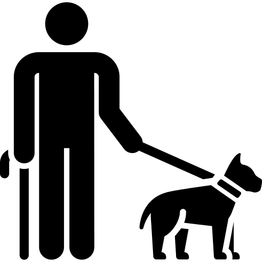 Guide dog accessibility animals help icon