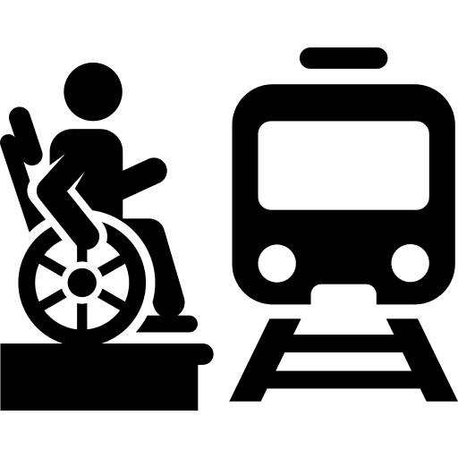 Inclusive disabled people transportation accessibility icon