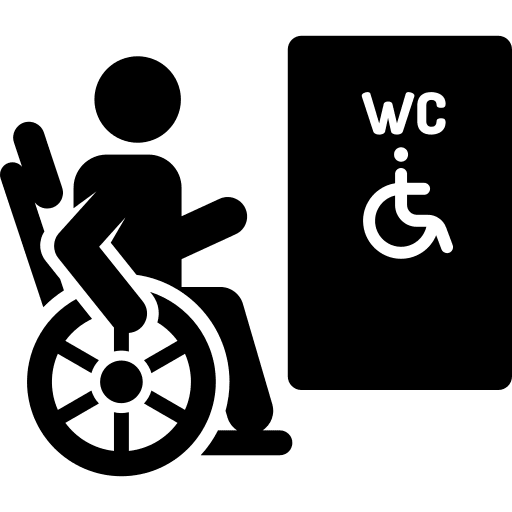 Toilet disabled healthcare and medical wheelchair icon