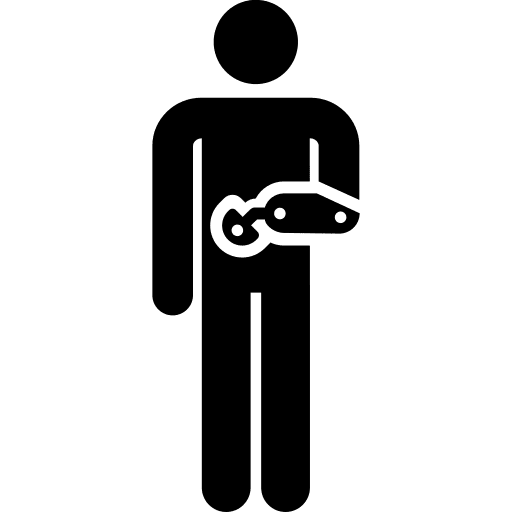 Amputee disabled diversity healthcare and medical icon