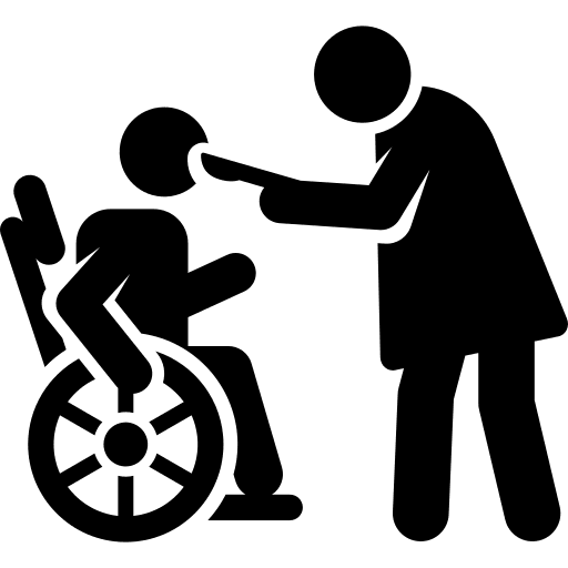 Assistance person inclusive profession icon