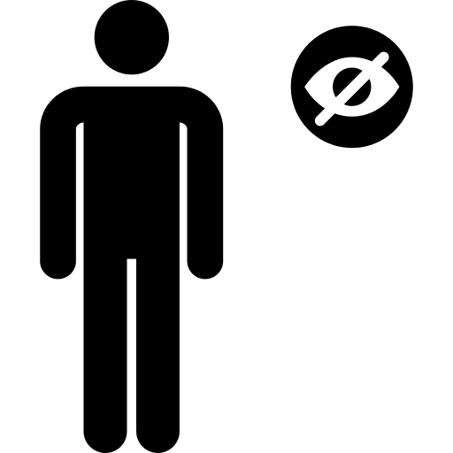 Blind disabled healthcare and medical accessibility icon