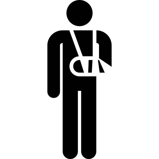 Broken arm broken arm body plaster icon