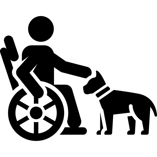 Guide dog inclusive accompany dog icon