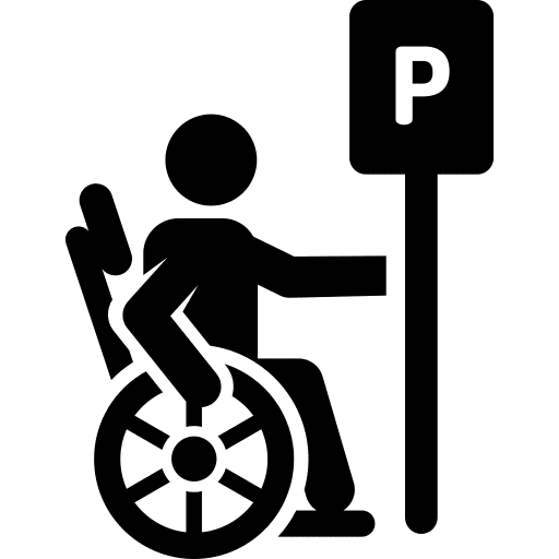 Parking disabled humanpictos wheelchair icon