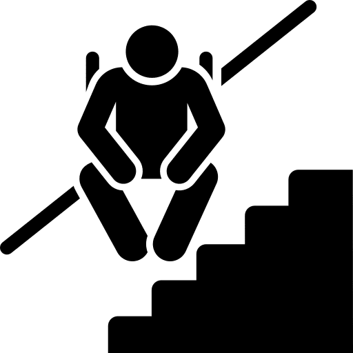 Stairs wheelchair lift disability icon