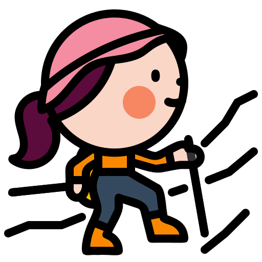 Hiking trail adrenaline hiking icon