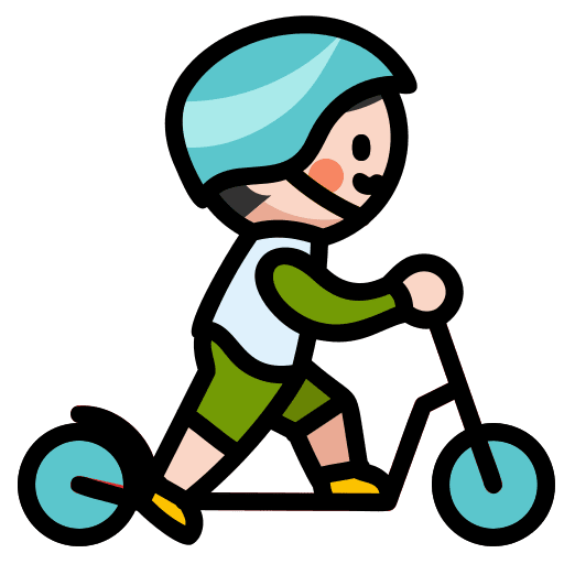 Kick scooter adventure sports and competition vehicle icon