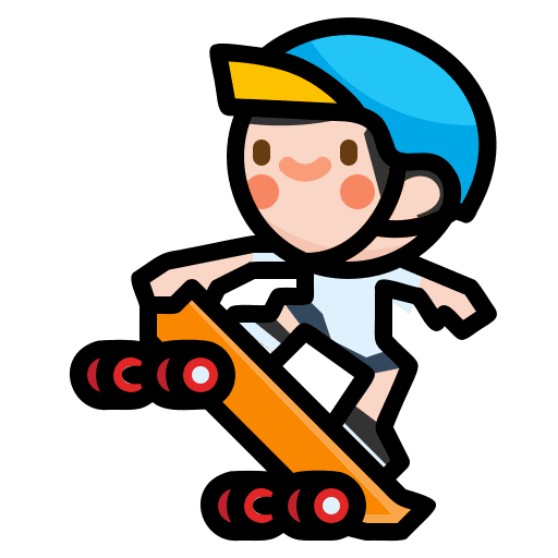 Skateboard adrenaline adventure action icon
