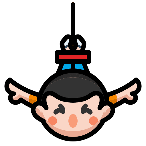 Bungee jumping freedom action adventure icon