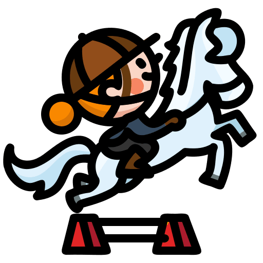 Equestrian show extreme sports action icon