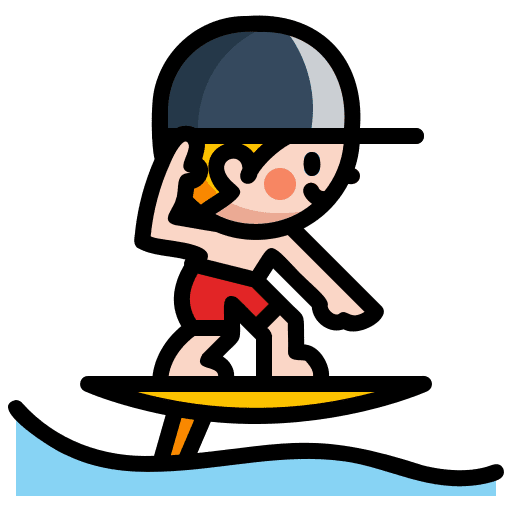 Surfing foil surf sports icon