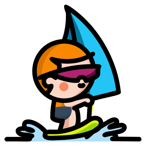 Windsurf action summer sports icon