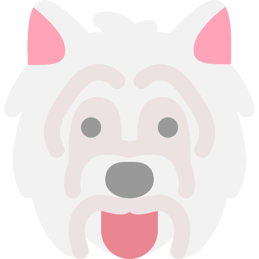 Dog white terrier mammals dog icon