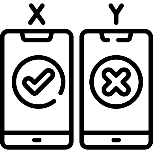 Comparison electronics comparison social media icon