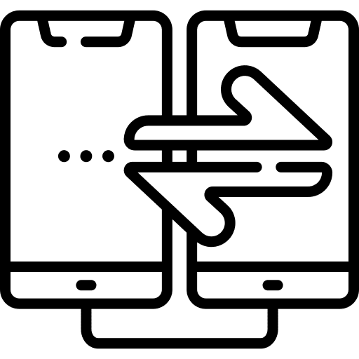 Data transfer file mobile transfer icon