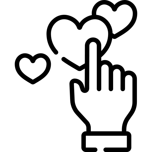 Favourite touch social media heart icon