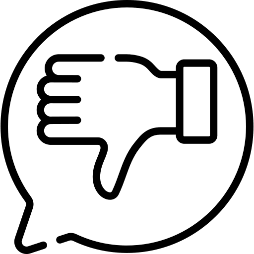 Bad feedback hand hands and gestures voting icon