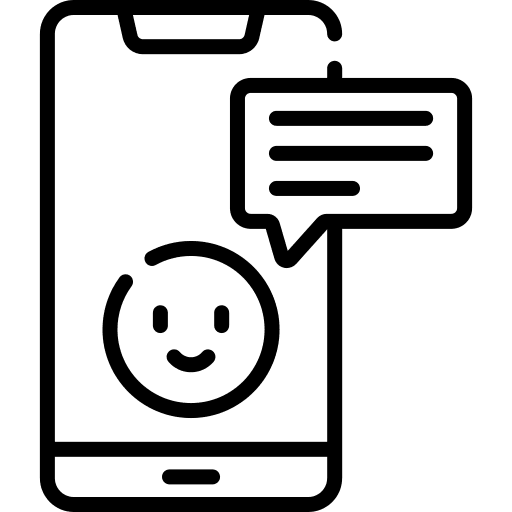 Review chat bubble review smartphone icon