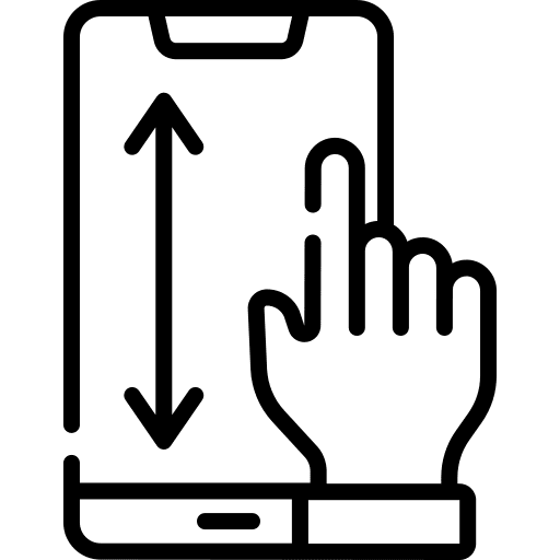 Slide enlarge touch slide icon