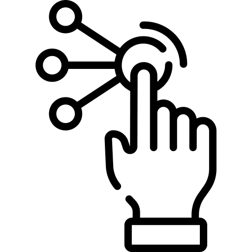 Touch screen finger tap touch screen icon