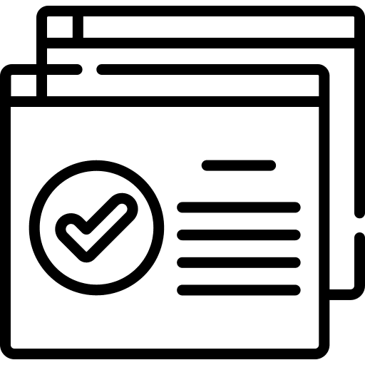 Web seo and web analytics correct icon