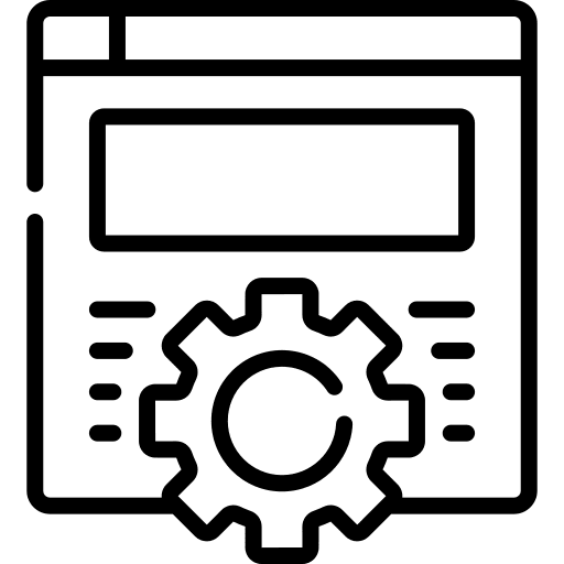 Website social media configuration batch icon