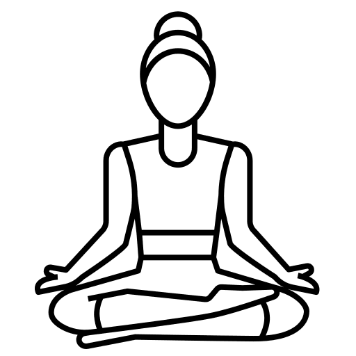 Yoga pose fitness meditation pose icon