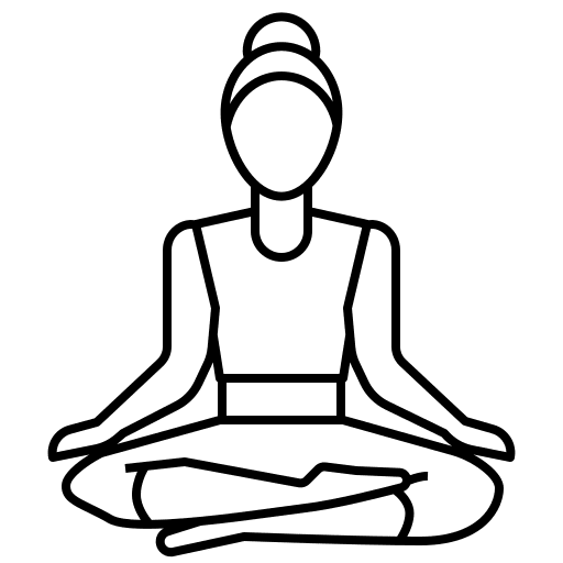 Yoga pose mantra fitness meditation icon
