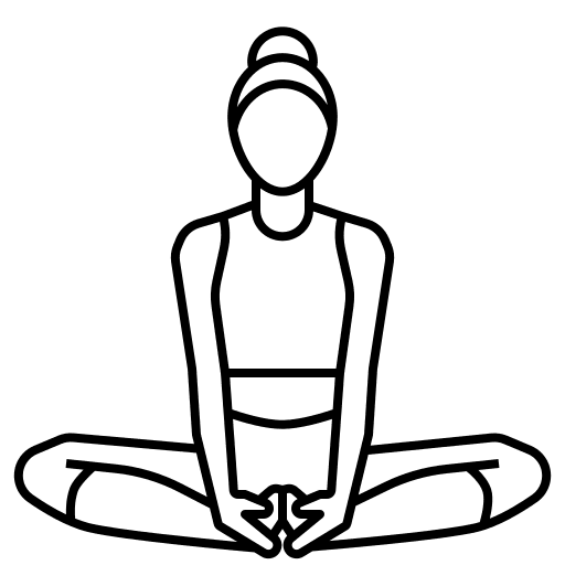 Yoga pose meditation workout fitness icon