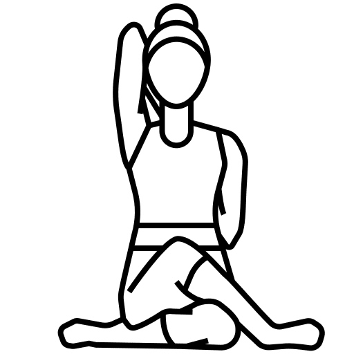 Yoga pose pose healthy sports and competition icon