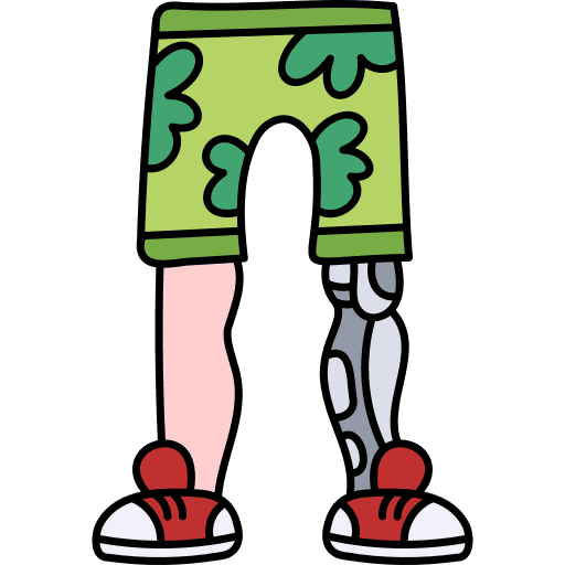 Robotic leg prosthesis robotic leg medicine icon