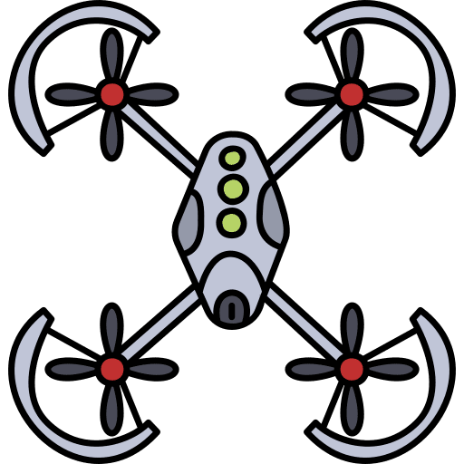 Smart drone fast transportation electronics icon