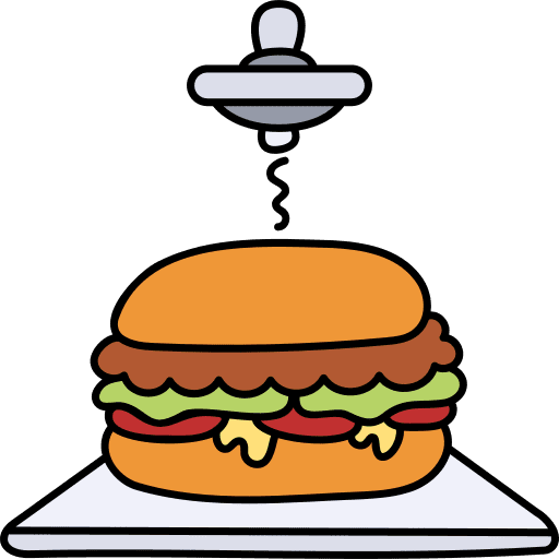 3d electronics food burger icon