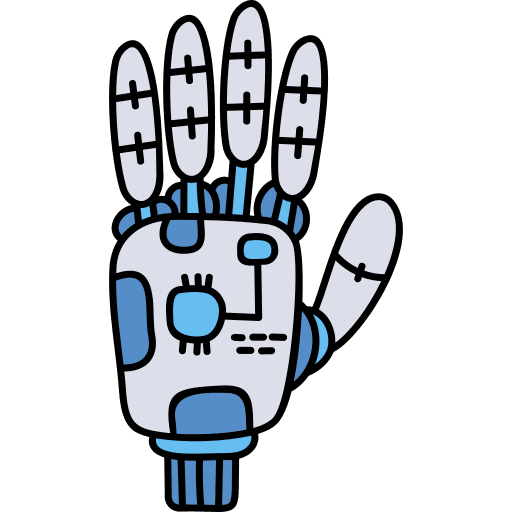 Robotic hand industrial robotics robot hand icon