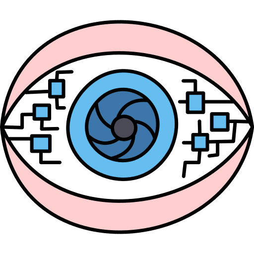 Ar contact lens ar virtual reality icon