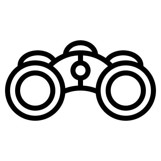 Binoculars tools and utensils eye nature icon