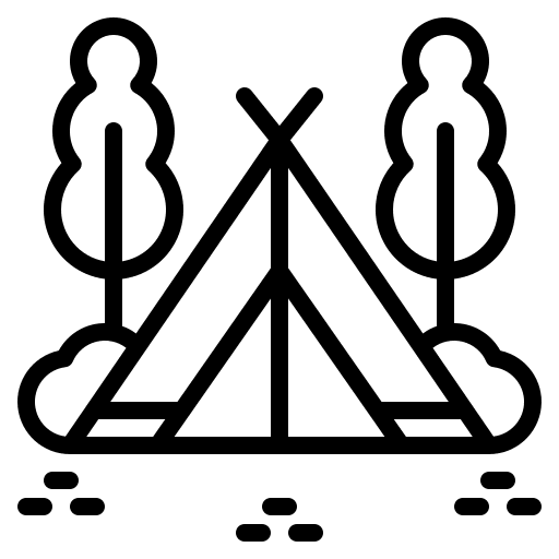 Camping moon tool forest icon