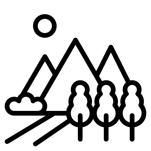 Mountains tree wood forest icon