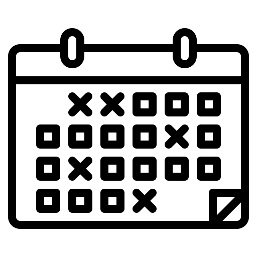 Vacation romantic date organization calendar icon