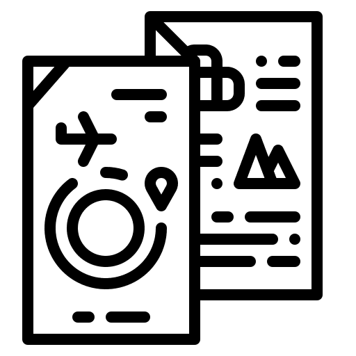 Brochure travel journey brochure icon