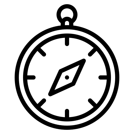 Compass travel location orientation icon