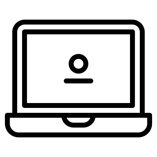 Computer laptop travel digital icon