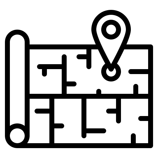 Map position location travel icon