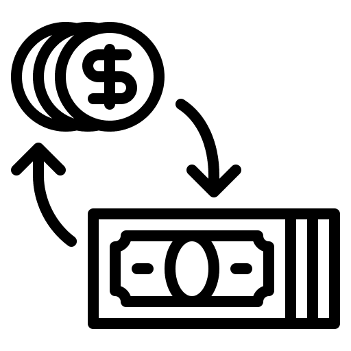 Money exchange business and finance travel euro icon